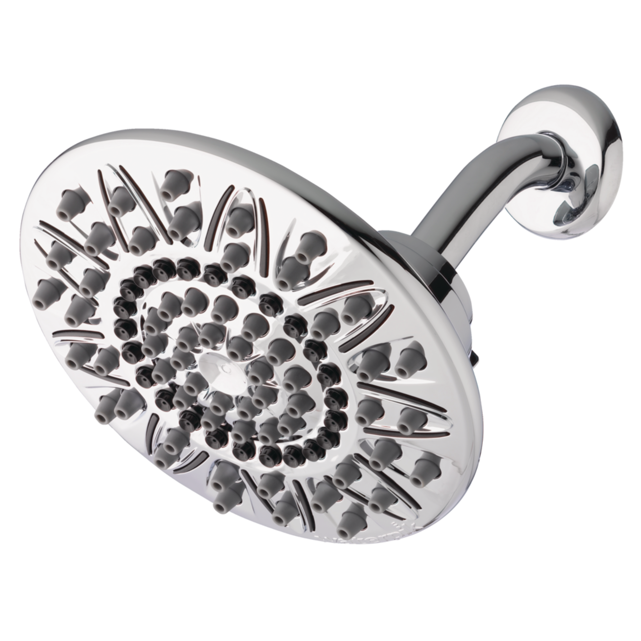 Waterpik 7-Setting RainFall+ Rain Shower Head, Chrome Front_Angled_Left