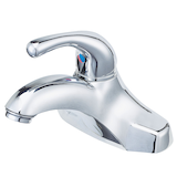 Danze Plymouth Single Handle 4-in Centreset Bathroom Sink Faucet with Pop-Up Drain, Chrome Front_Angled_Left