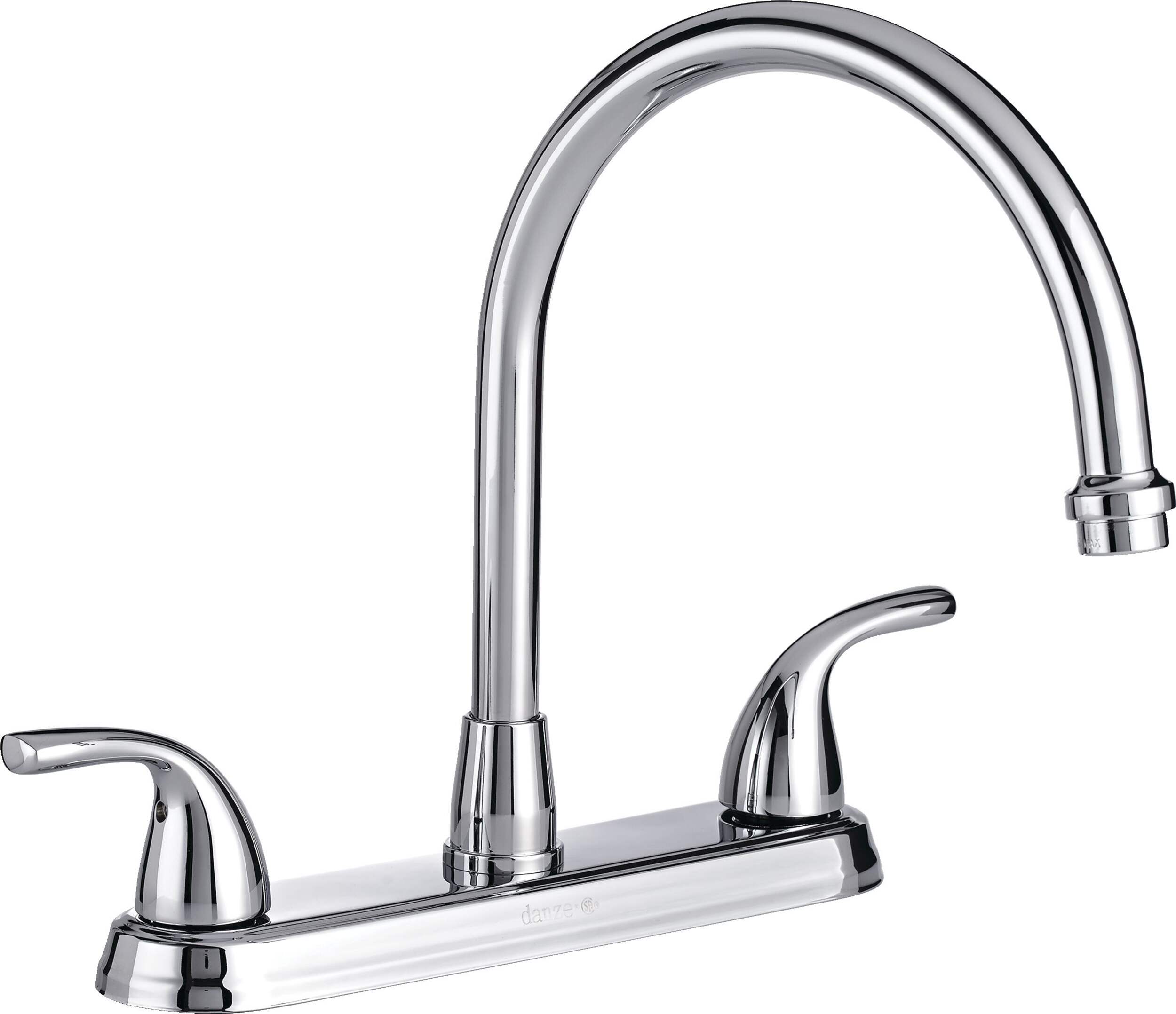 Danze Double Handle High Arc Kitchen Faucet, Chrome Front_Angled_Right
