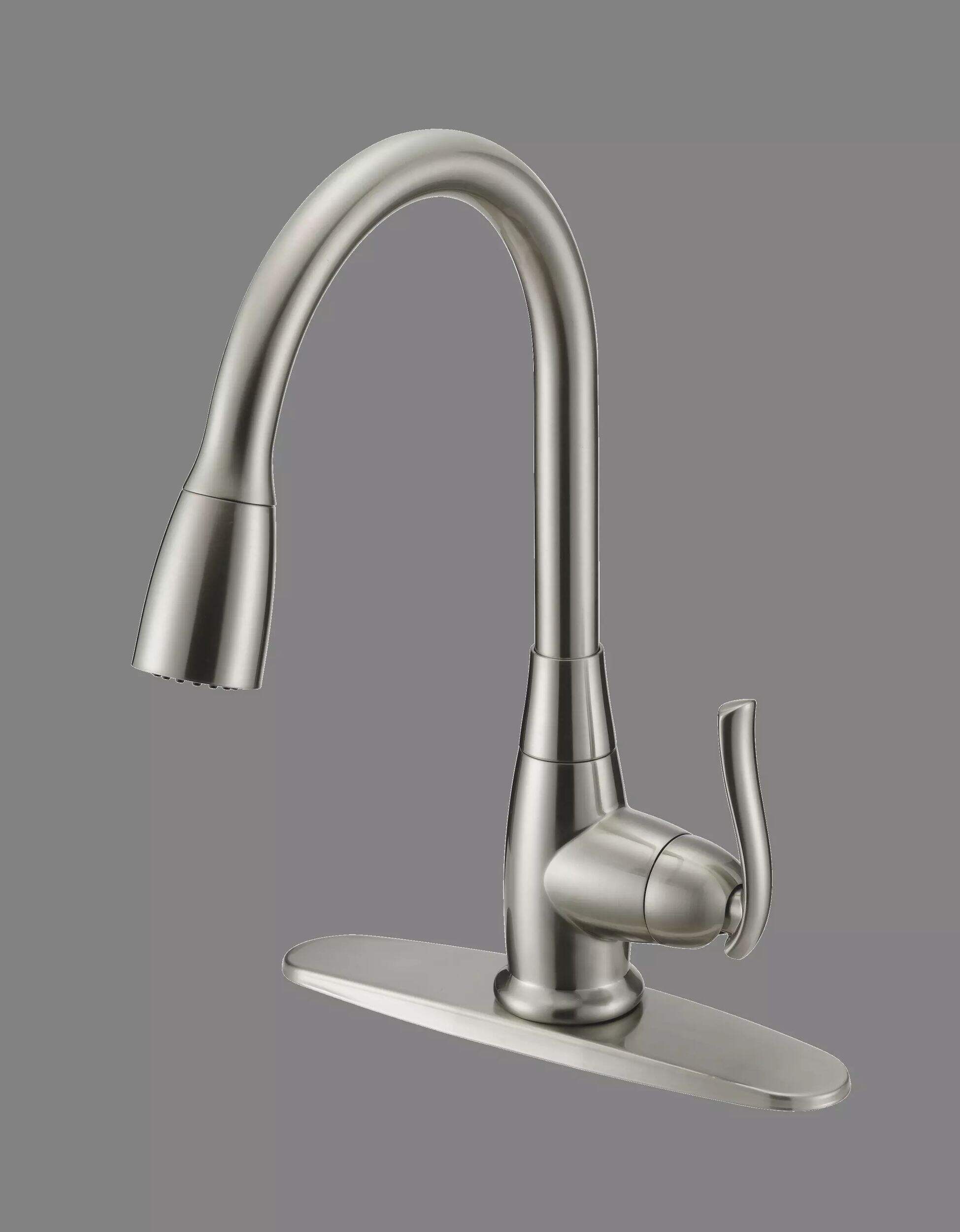 Danze Terrazo Single Handle Pull Down Kitchen Faucet, Stainless Steel ...