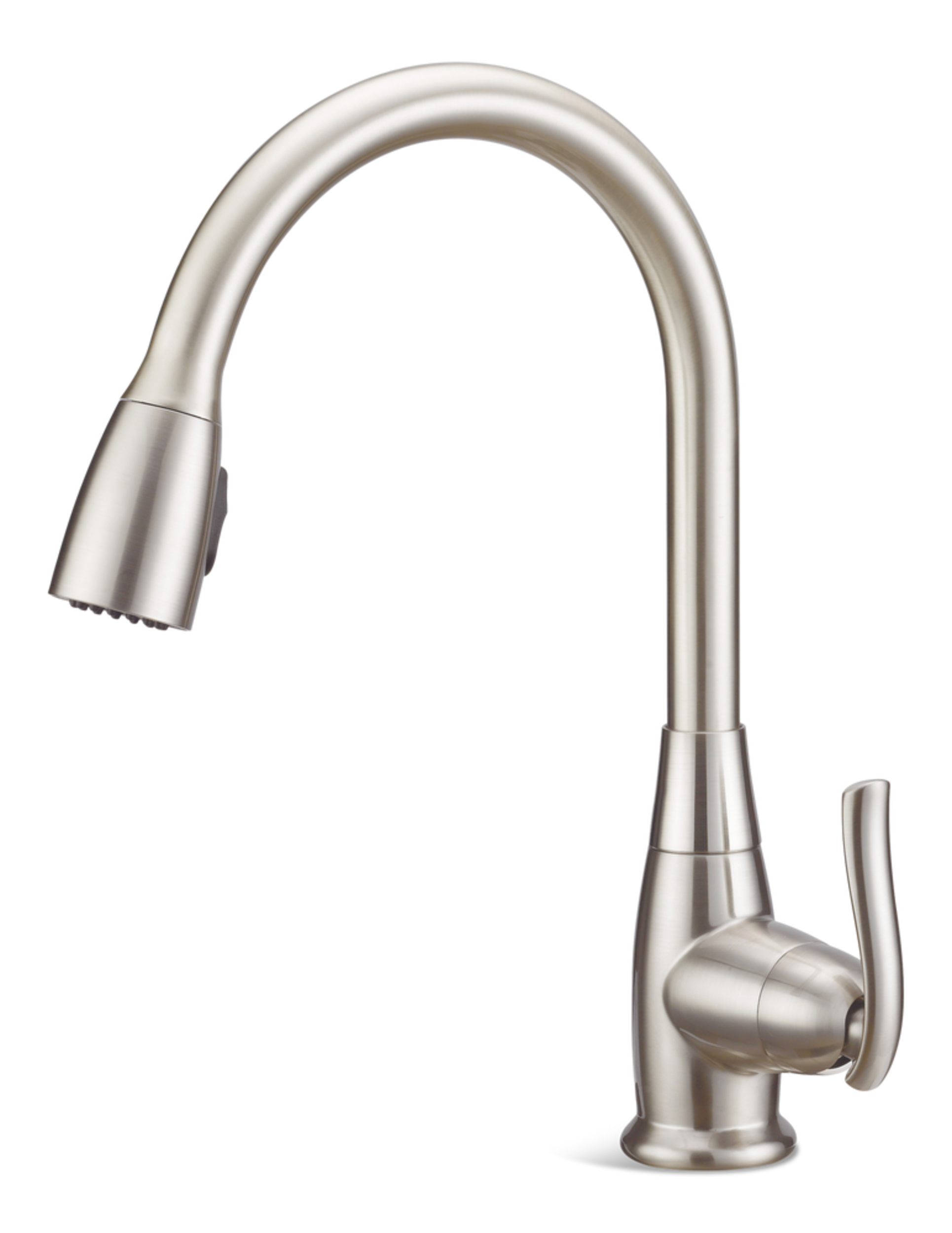 Danze Terrazo Single Handle Pull Down Kitchen Faucet, Stainless Steel Front_Three_Fourths_Angled_Left