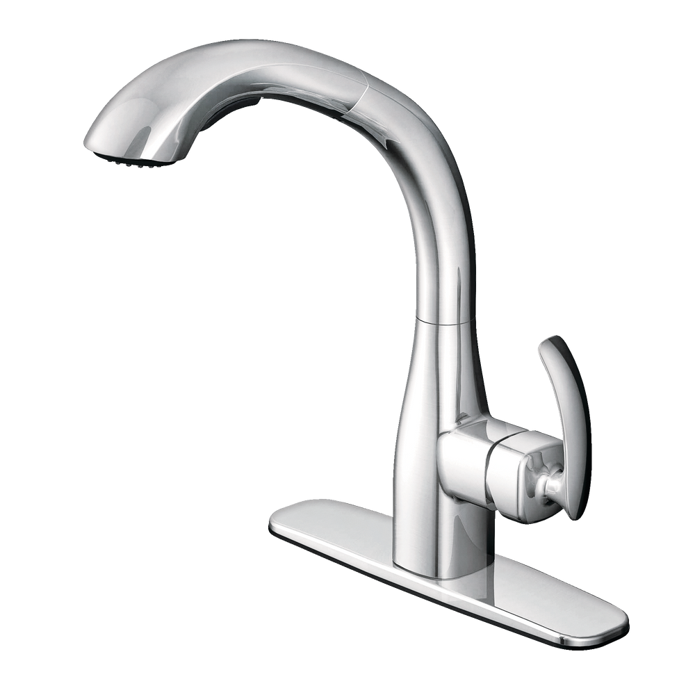 Danze Melrose Single Handle Pull Out Kitchen Faucet, Brushed Nickel