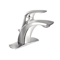 Moen Zarina Single Handle High Arc Bathroom Faucet, Chrome Front_Angled_Right