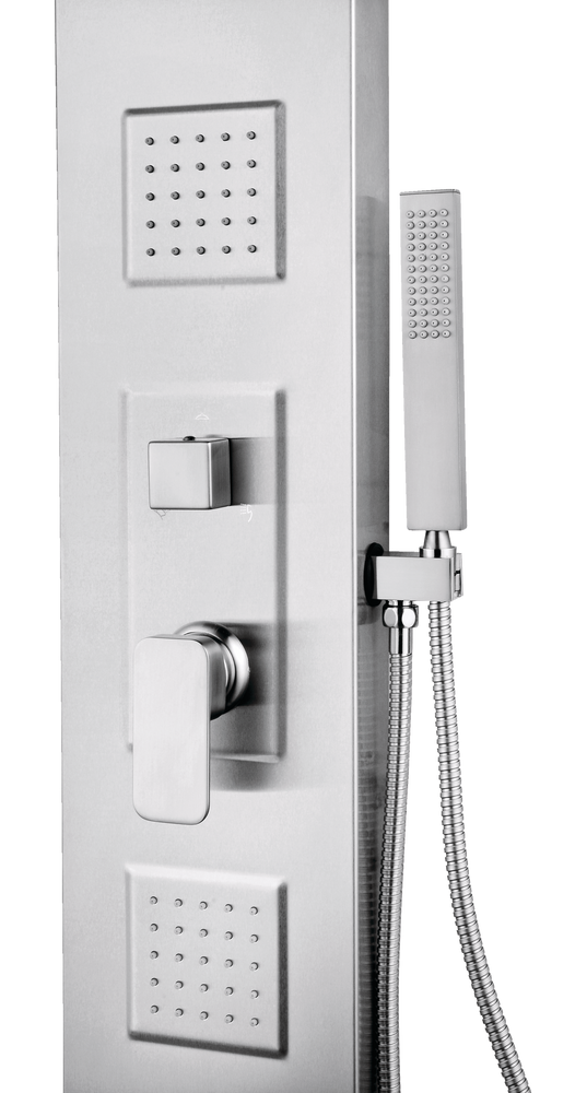 Danze 3in1 Stainless Steel Shower Panel System with Rain Shower, Body & Handheld Sprayer