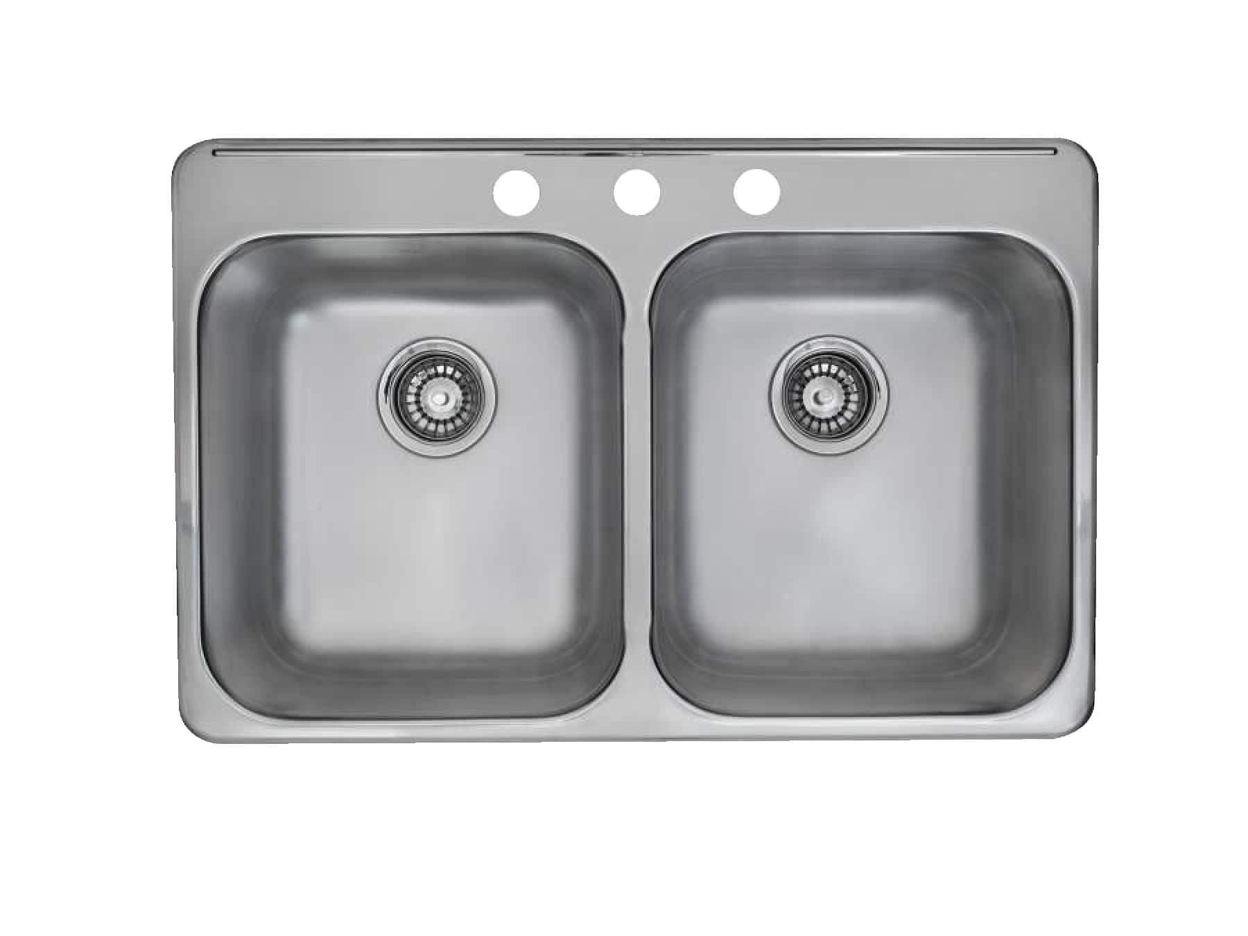 Kindred Reginox Drop In Double Bowl 3 Hole Kitchen Sink 31 25 In LR X   Double Bowl Kitchen Sink With Spillway C259ba64 02b9 4fdc B187 13a1f31d106d Jpgrendition 