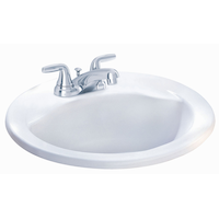 American Standard Ravenna Oval 4-in Center Drop-In Bathroom Sink/Basin, White