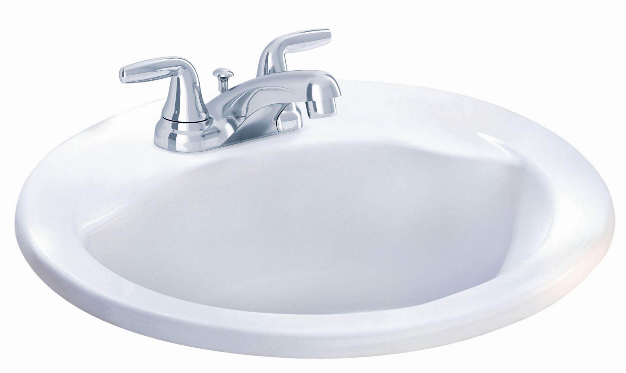 American Standard Ravenna Oval 4-in Center Drop-In Bathroom Sink/Basin, White Front_Angled_Right