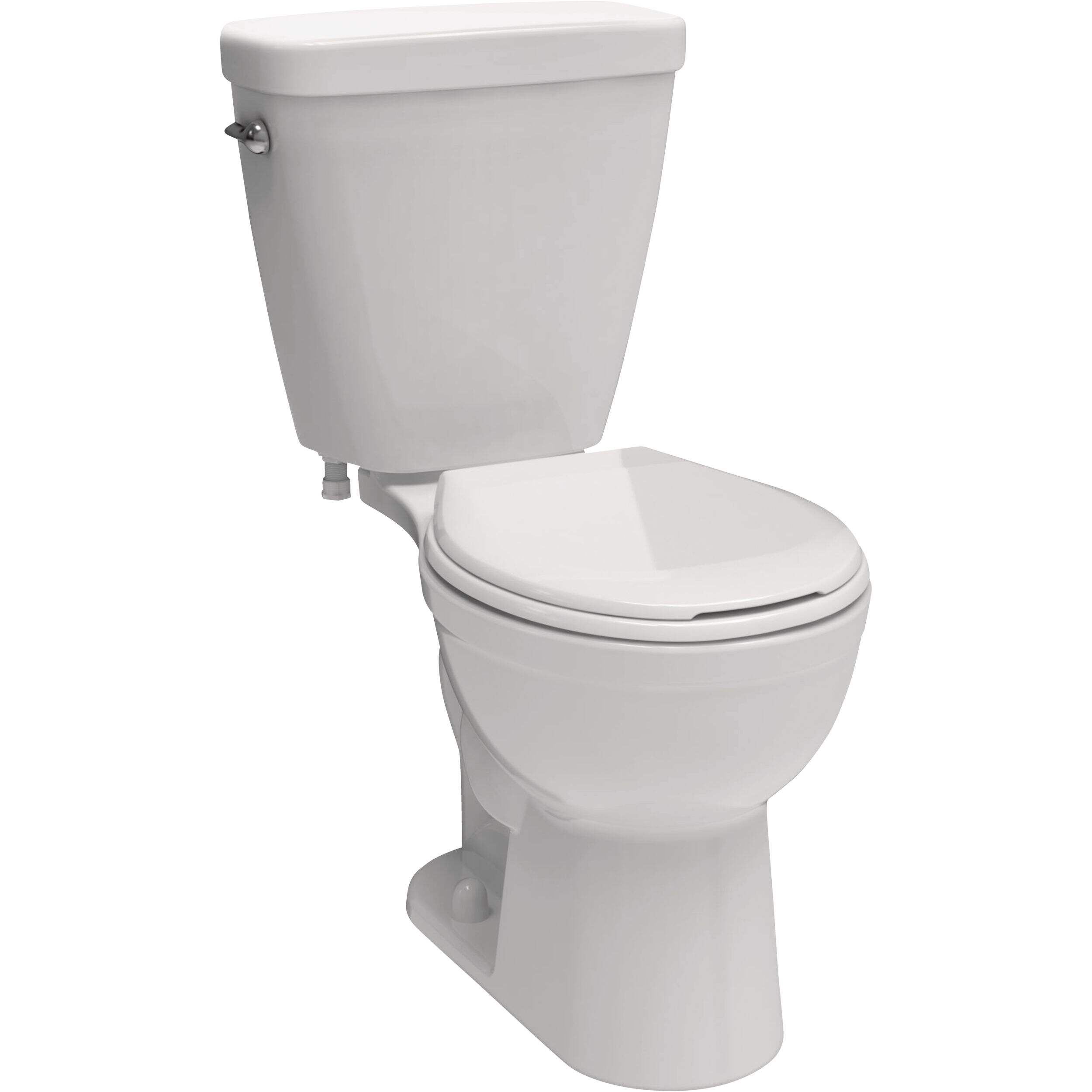 Delta Prelude 2-Piece Single Flush Round Bowl Toilet, WaterSense® Certified, White Front_Angled_Right