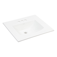Foremost EZ- Fix Rectangular 4-in Center Drop-In Bathroom Sink/Basin, White, 21x19x7-in