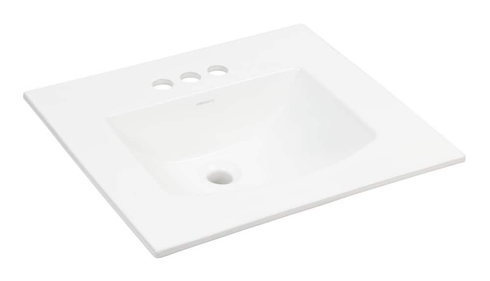 foremost ez fix white rectangular bathroom sink