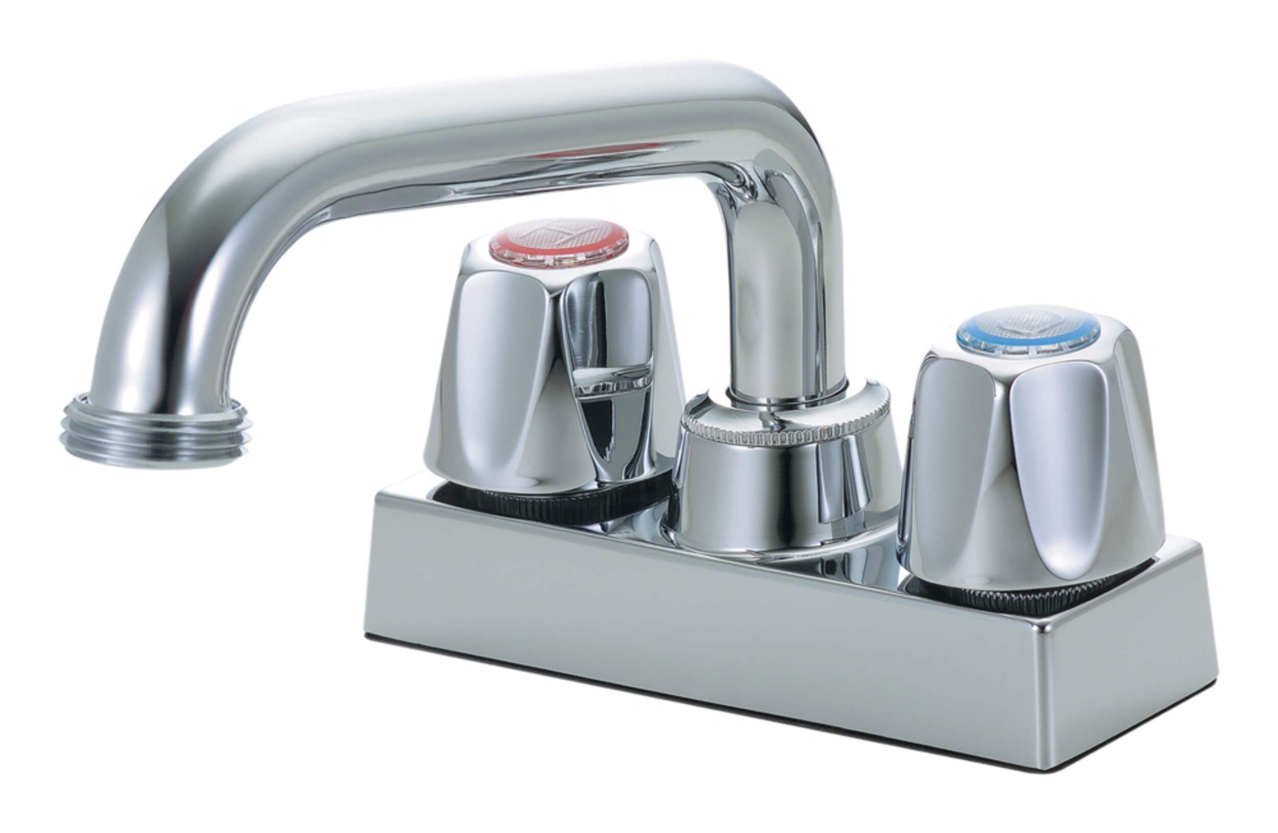 Peerless® Double Handle Wall Mount Laundry Faucet, Chrome Front_Angled_Left