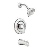 Moen Adler Single Handle Tub Shower with Posi-Temp™, Chrome Front_Three_Fourths_Angled_Right