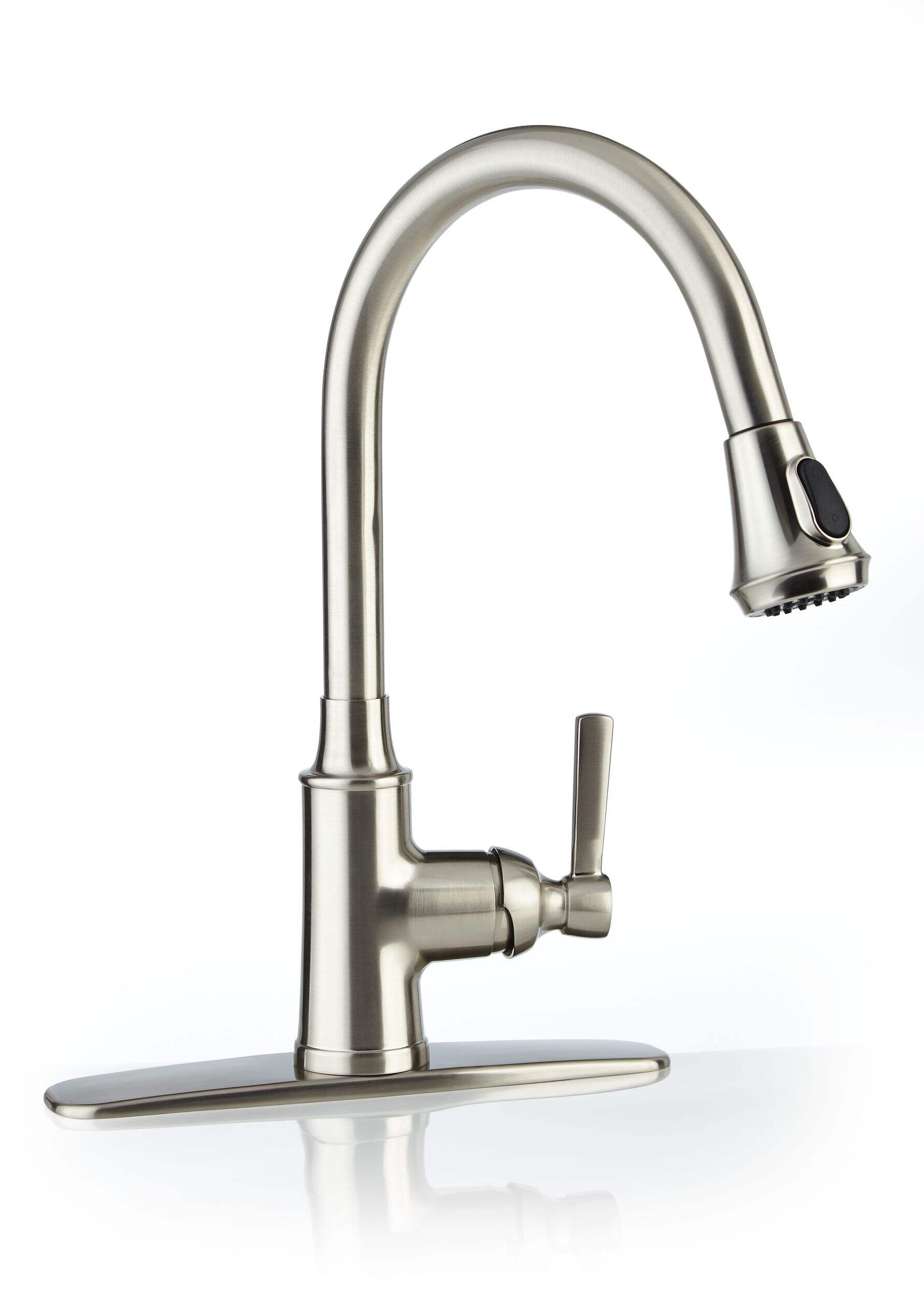 Cuisinart Calaid Pull-Down Kitchen Faucet, Brushed Nickel Front_Three_Fourths_Angled_Right