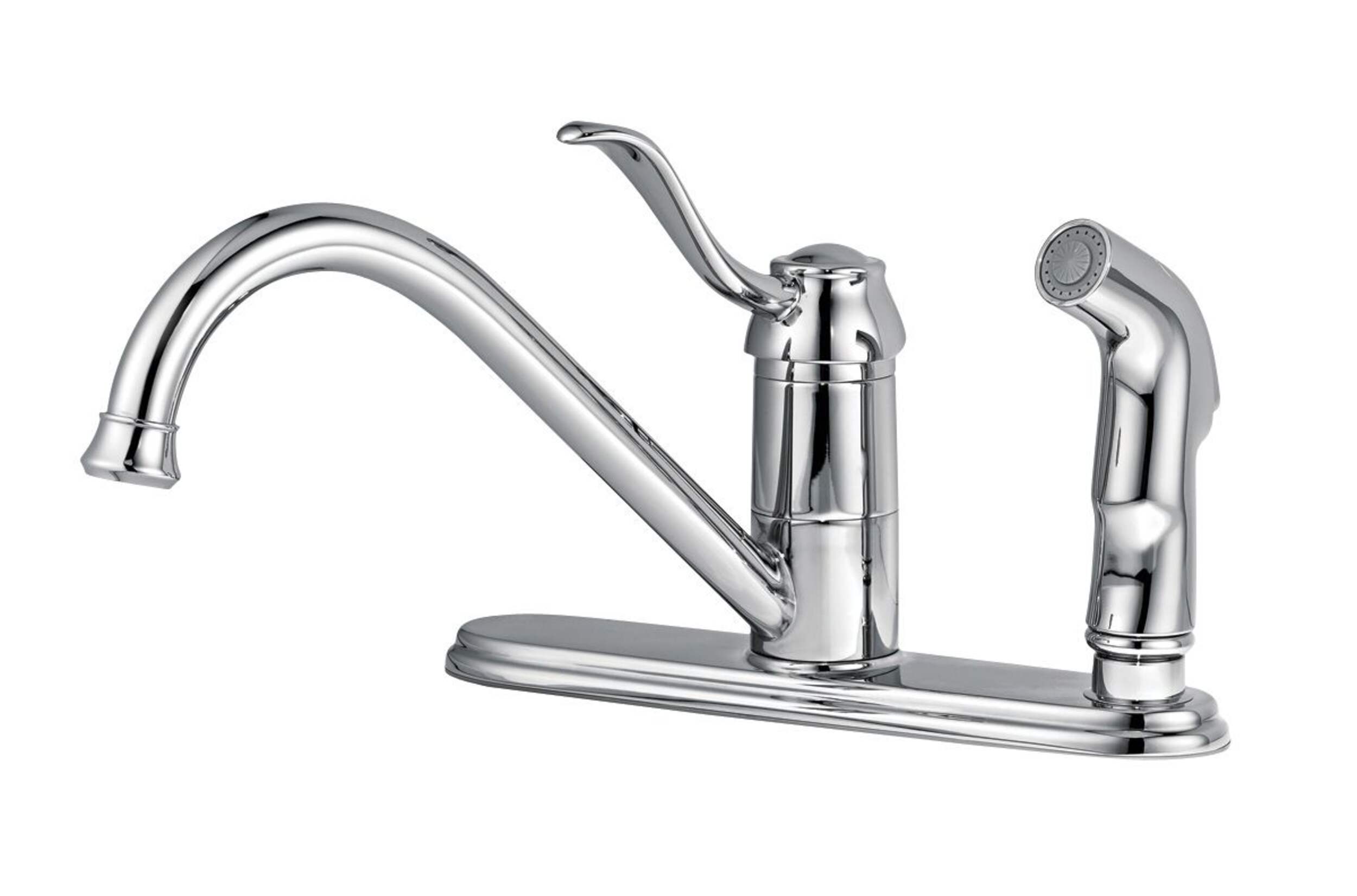 Robinet d'évier Peerless avec douchette latérale, chrome Front_Three_Fourths_Angled_Left