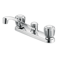 Robinet d'évier Danze en métal à double poignée, chrome Front_Three_Fourths_Angled_Left