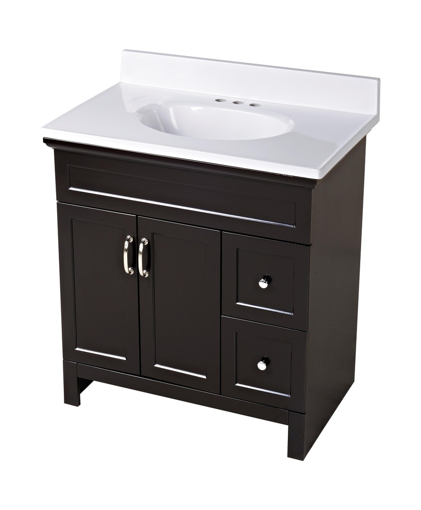 For Living Beacon Hill Double Door Single Sink Resin Top Bathroom