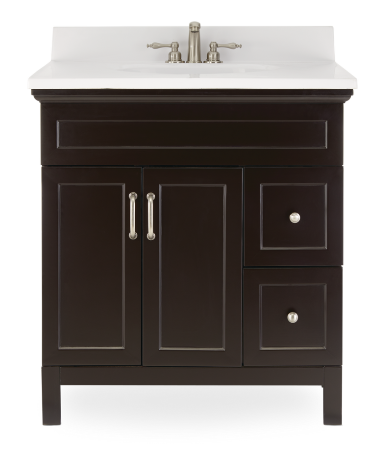 For Living Beacon Hill Double Door Single Sink Resin Top Bathroom