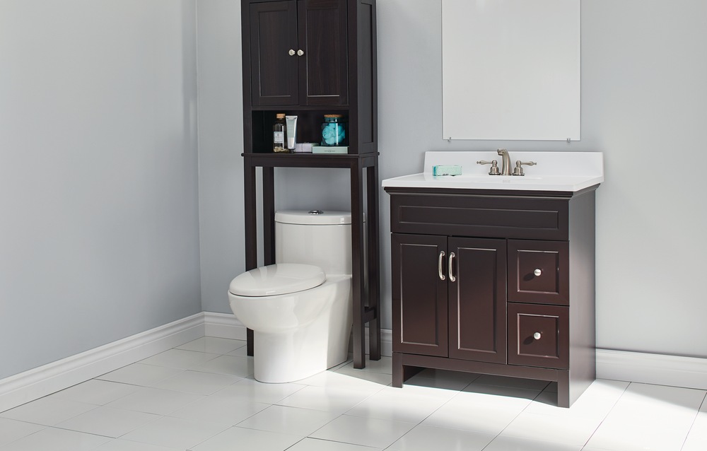 For Living Beacon Hill Double Door Single Sink Resin Top Bathroom