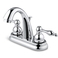 Peerless® Double Handle Curved Spout 4-in Centreset Bathroom Sink Faucet, Chrome Front_Angled_Left