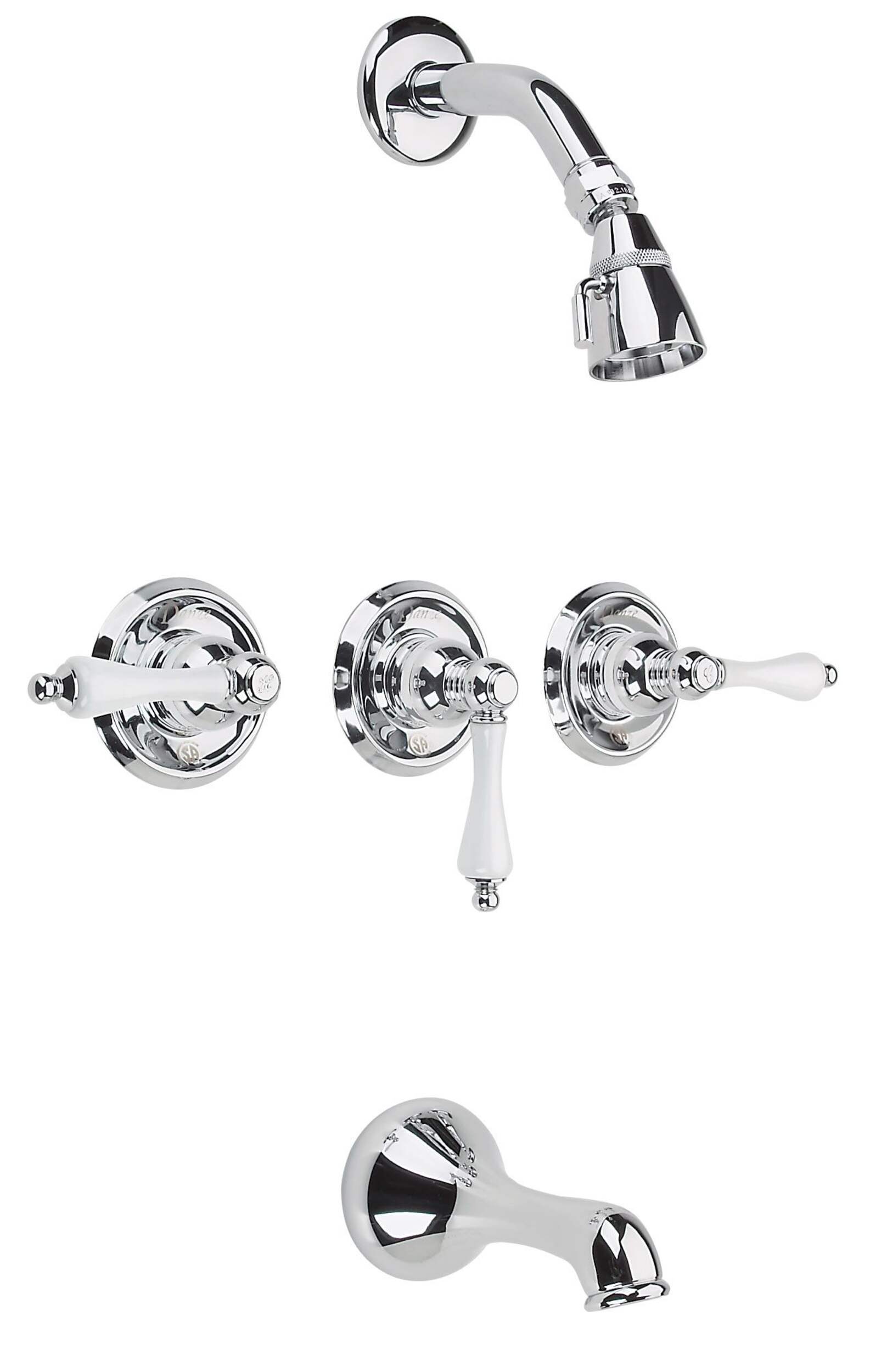 Danze Sheridan Three Handle Tub and Shower Faucet Composite_or_Mixed