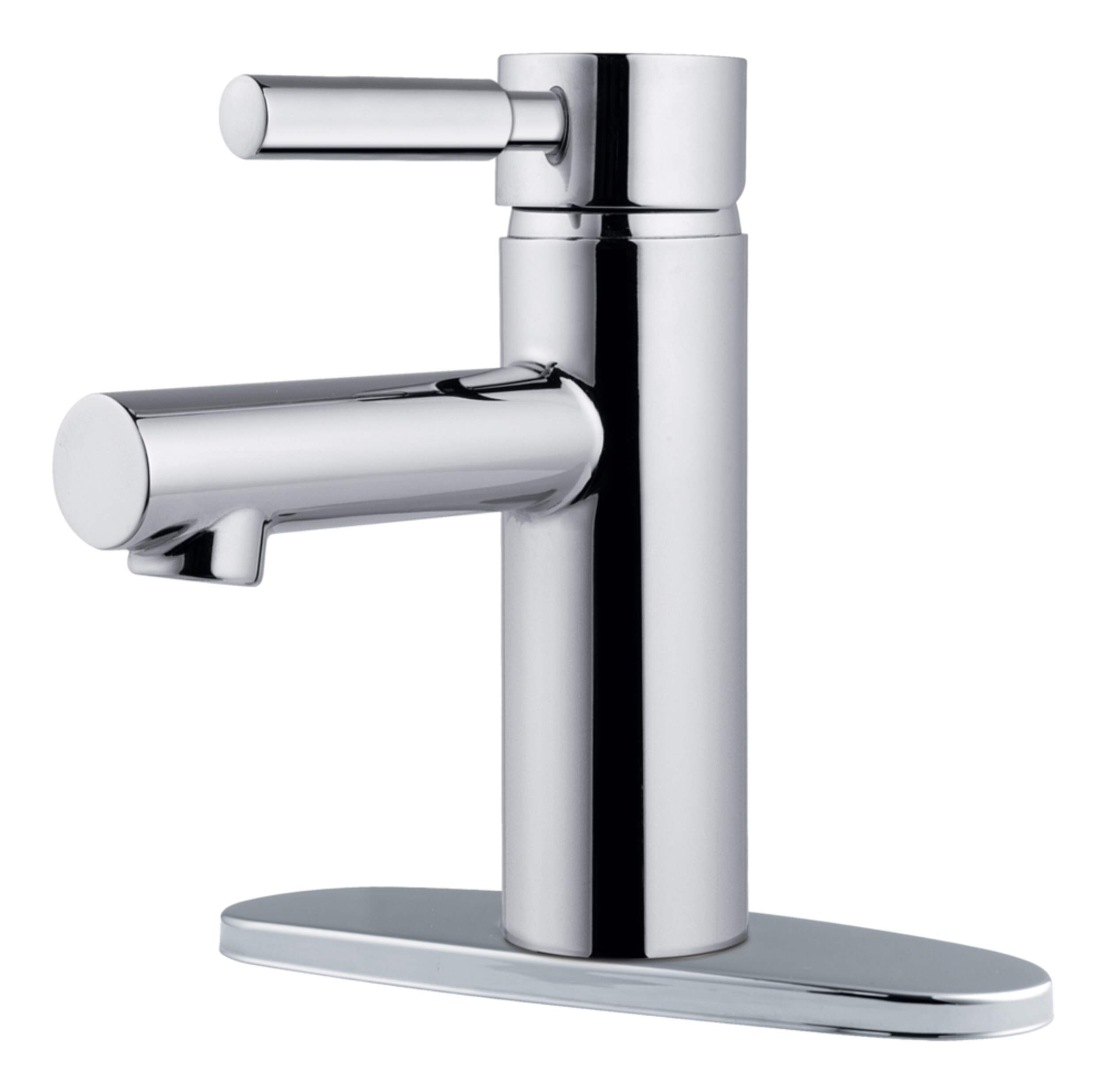 Delta Struct Single Handle Single Hole 4-in Centerset Bathroom Sink Faucet, Chrome Front_Angled_Left