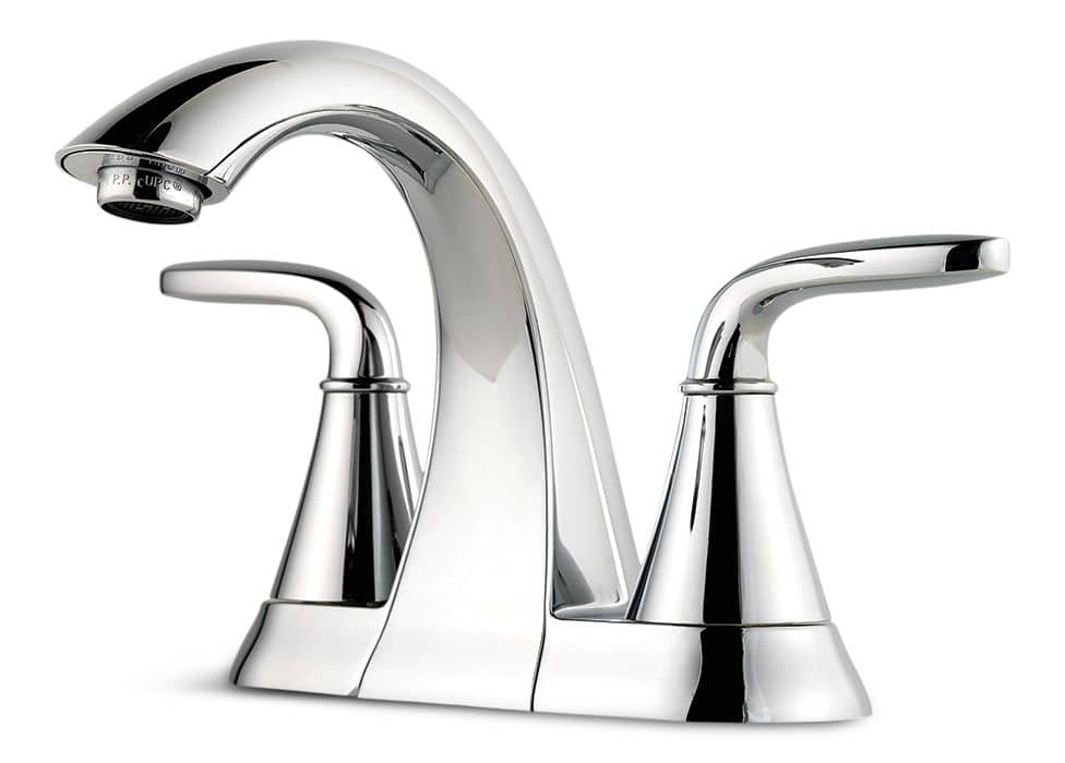 Pfister Pasadena Double Handle 4 in Centreset Bathroom Sink Faucet WaterSense Certified Chrome Canadian Tire