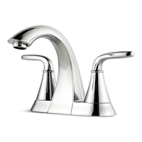 Pfister Pasadena Double Handle 4-in Centreset Bathroom Sink Faucet, WaterSense® Certified, Chrome Front_Three_Fourths_Angled_Left