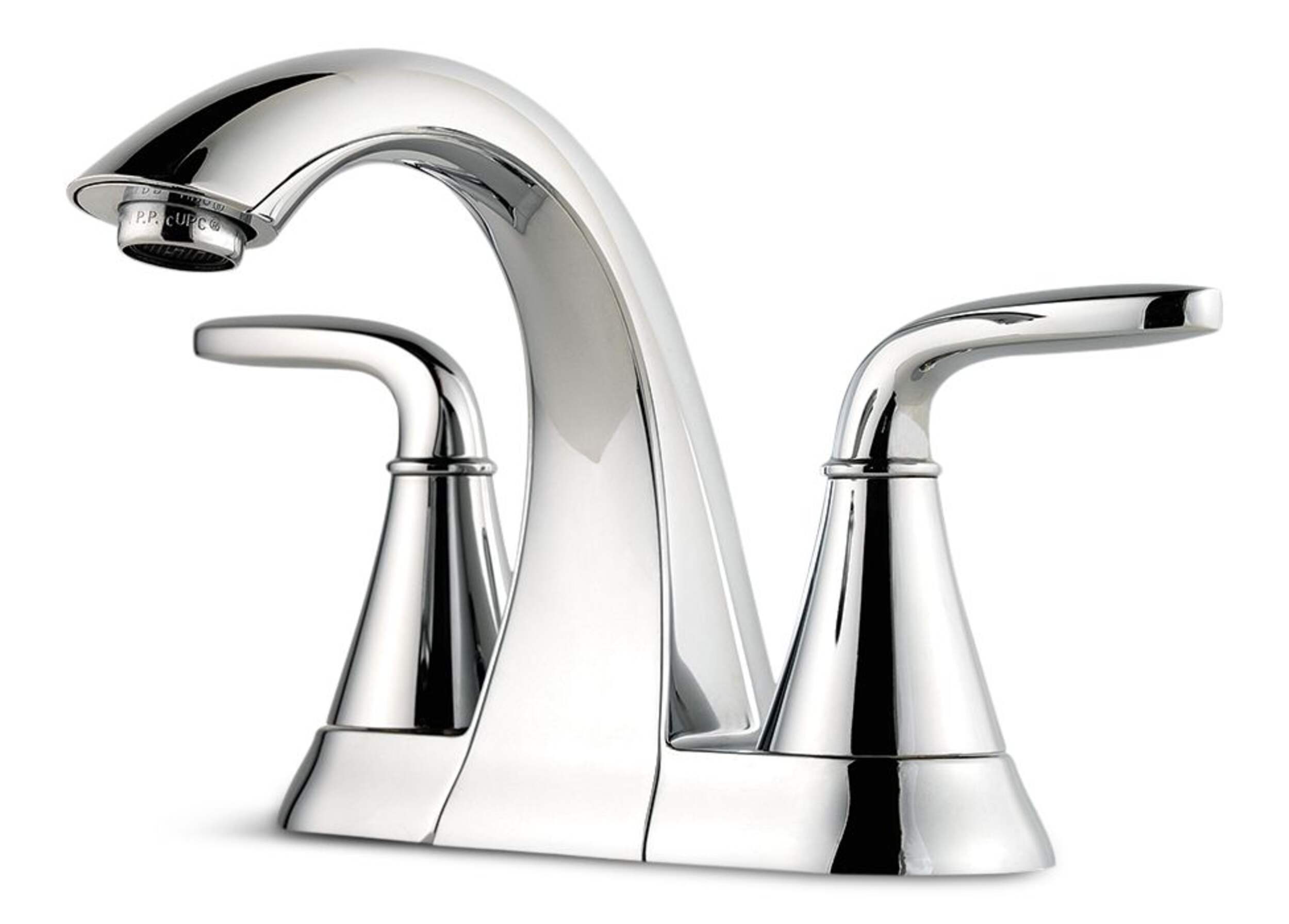 Pfister Pasadena Double Handle 4-in Centreset Bathroom Sink Faucet, WaterSense® Certified, Chrome Front_Three_Fourths_Angled_Left