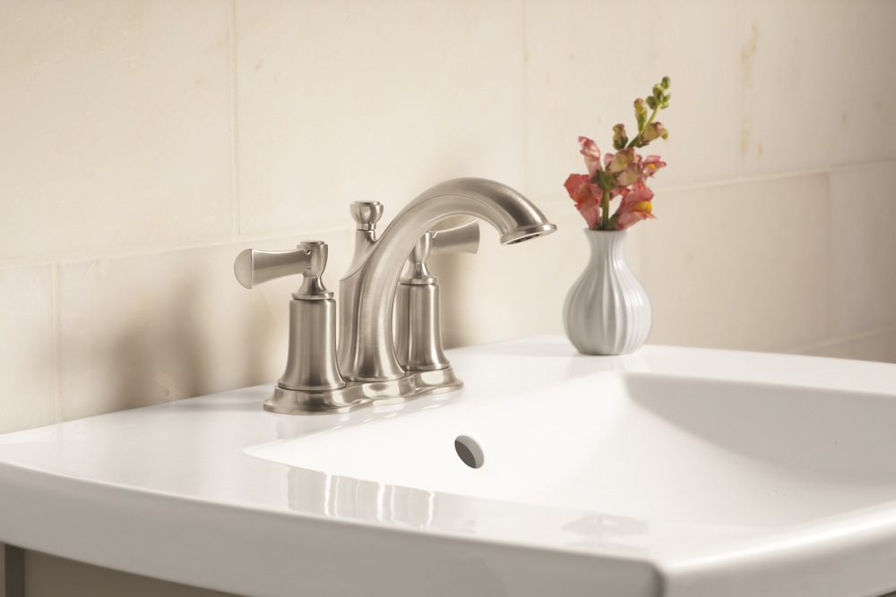 Kohler Elliston Double Handle 4in Centerset Bathroom Sink Faucet