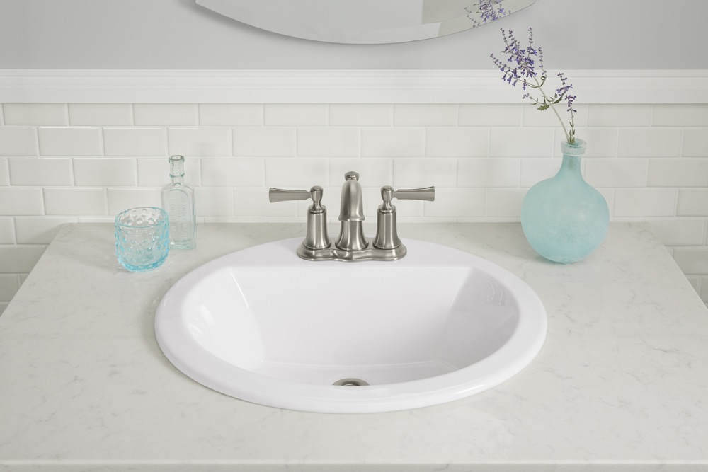 Kohler Elliston Double Handle 4in Centerset Bathroom Sink Faucet