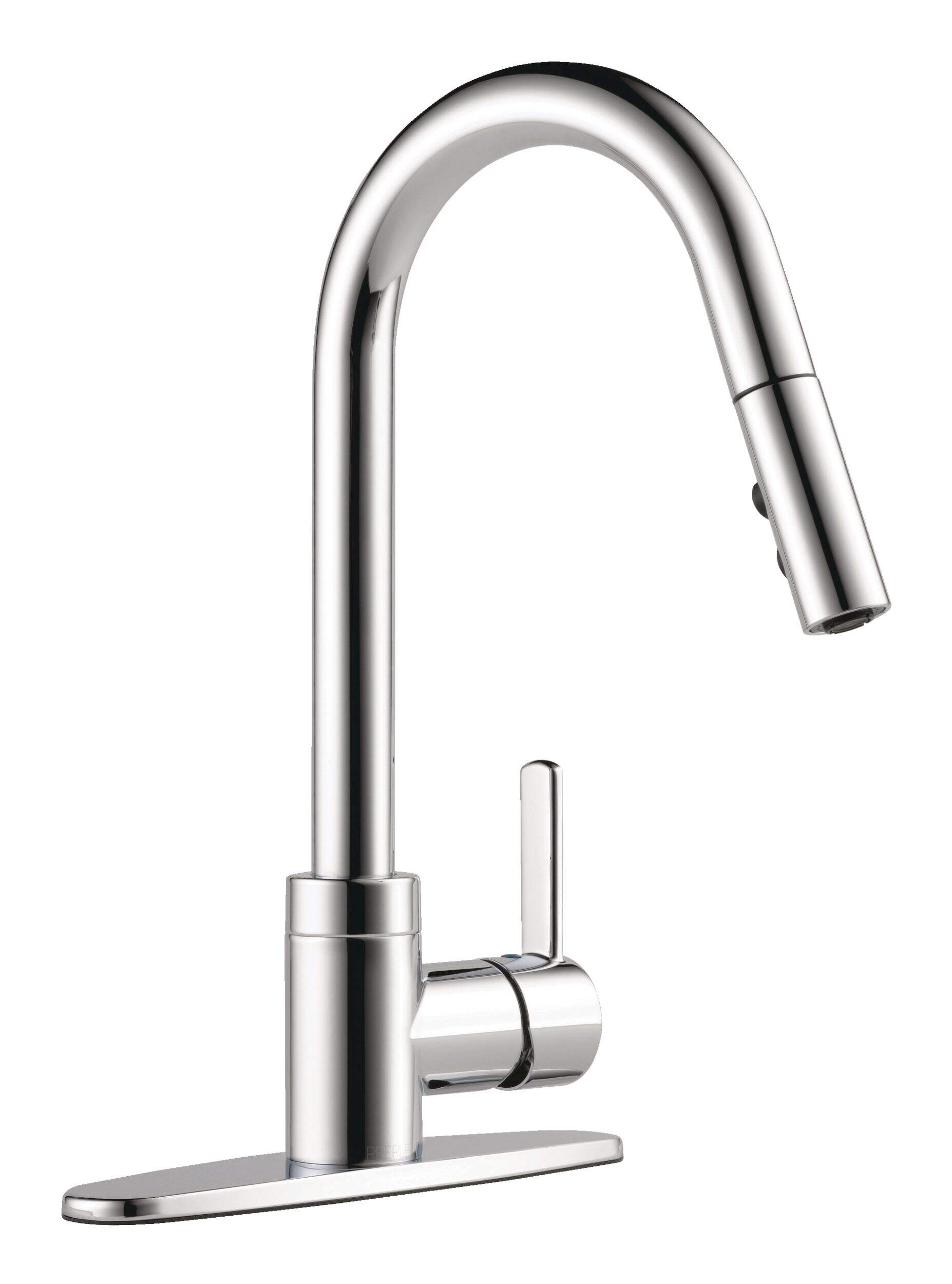 Peerless® Precept Single Handle Pull-Down Kitchen Faucet, Chrome Front_Three_Fourths_Angled_Right