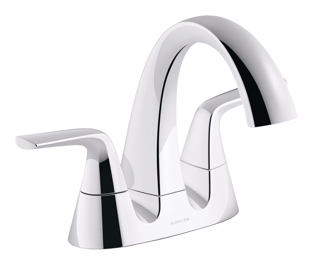 Kohler Elmbrook Double Handle High Arc 4in Centerset Bathroom Sink