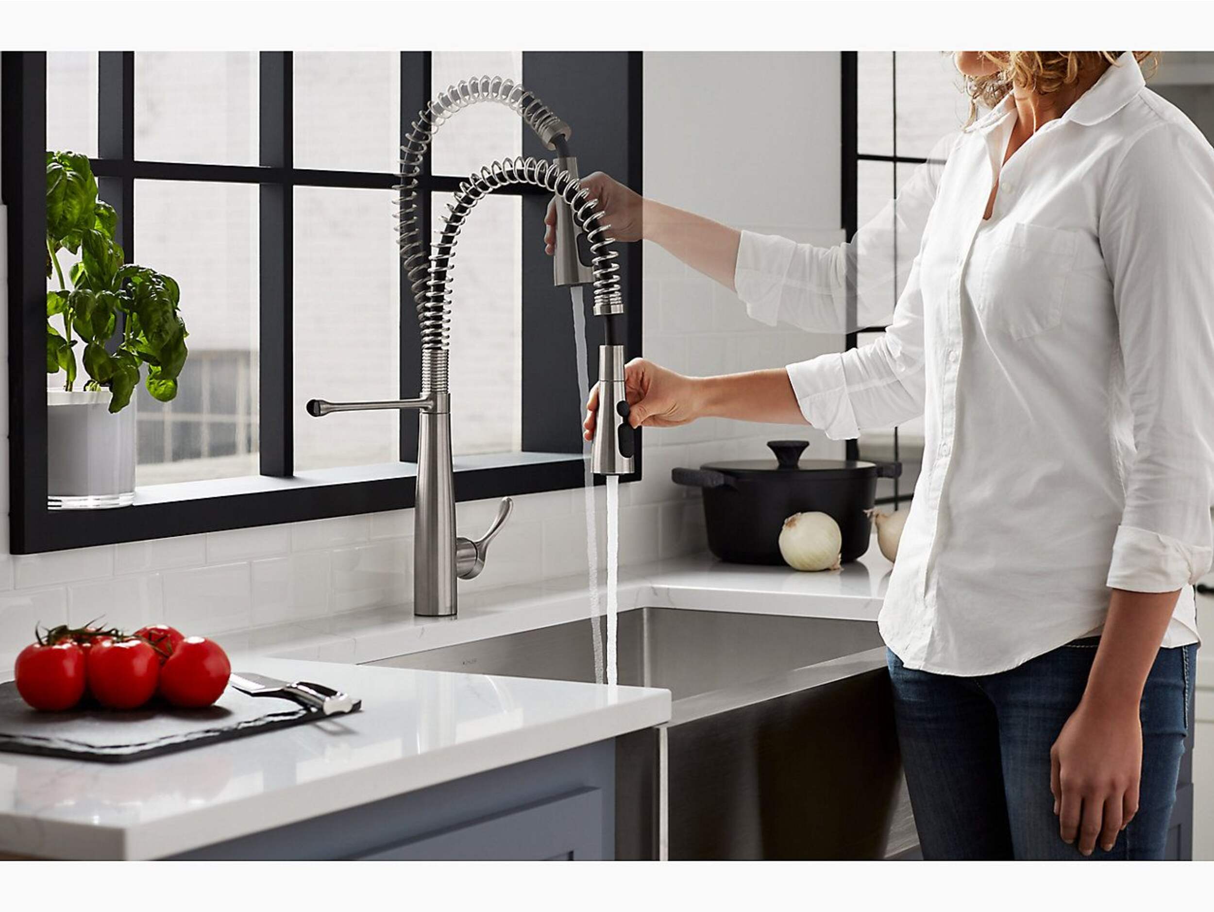 Kohler Simplice Single Handle Semi-Professional Kitchen Faucet ...