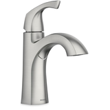Moen Lindor Single Handle Bathroom Faucet, Spot Resist™ Brushed Nickel Front_Three_Fourths_Angled_Right