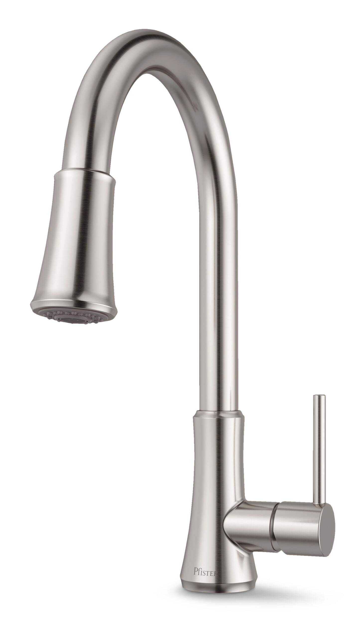 Pfister Classic Single-Handle Pull-Down Kitchen Faucet, Stainless Steel Front_Three_Fourths_Angled_Left