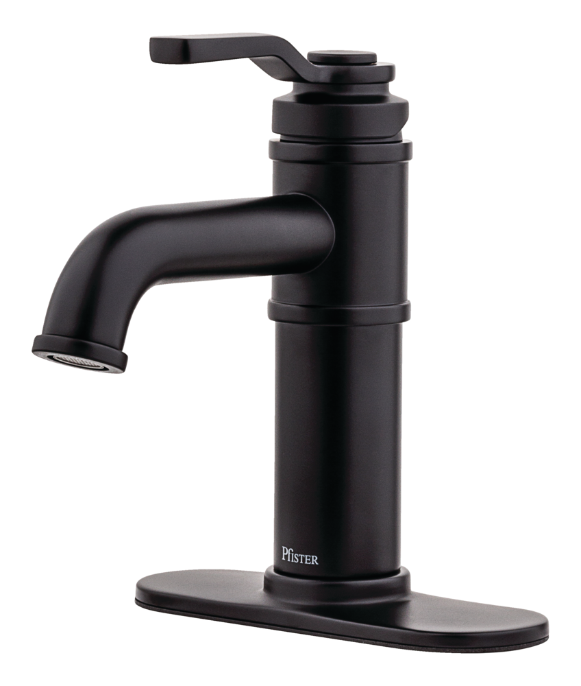 Pfister Breckenridge Single Handle High Arc Bathroom Sink Faucet, Push & Seal™ Drain, WaterSense