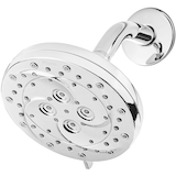 Pfister ThermoForce 6-Setting Fixed Wall-Mount Shower Head, WaterSense® Certified, Chrome Front_Angled_Left