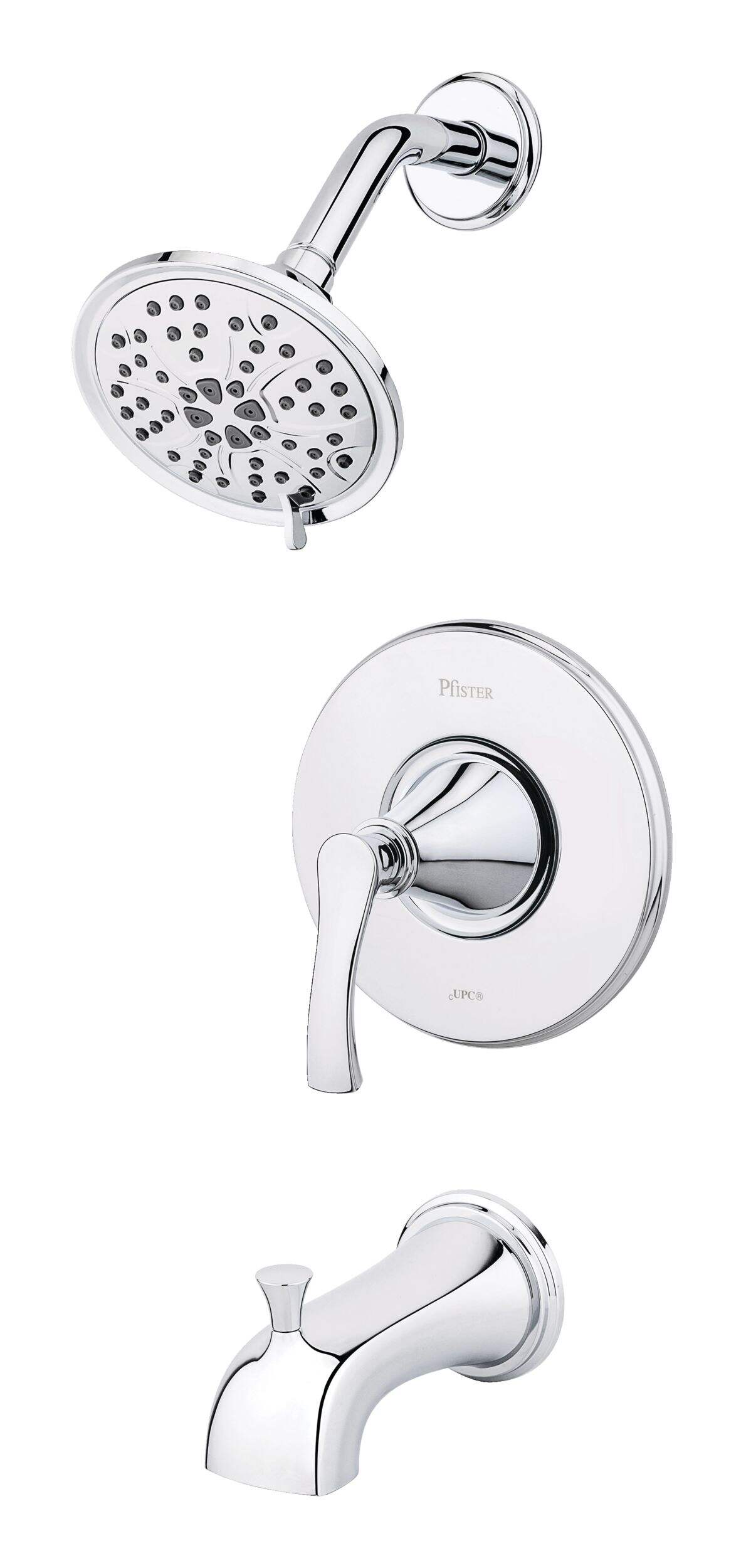 Pfister Auden Single Handle Tub & Shower Faucet, Chrome Composite_or_Mixed