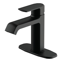 Robinet de lavabo Danze Karter, 1 manette, sans plomb, noir mat Front_Three_Fourths_Angled_Left