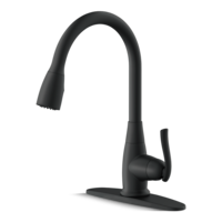 Danze Terrazo 1-Handle Pull Down Kitchen Faucet, Matte Black Front_Three_Fourths_Angled_Left