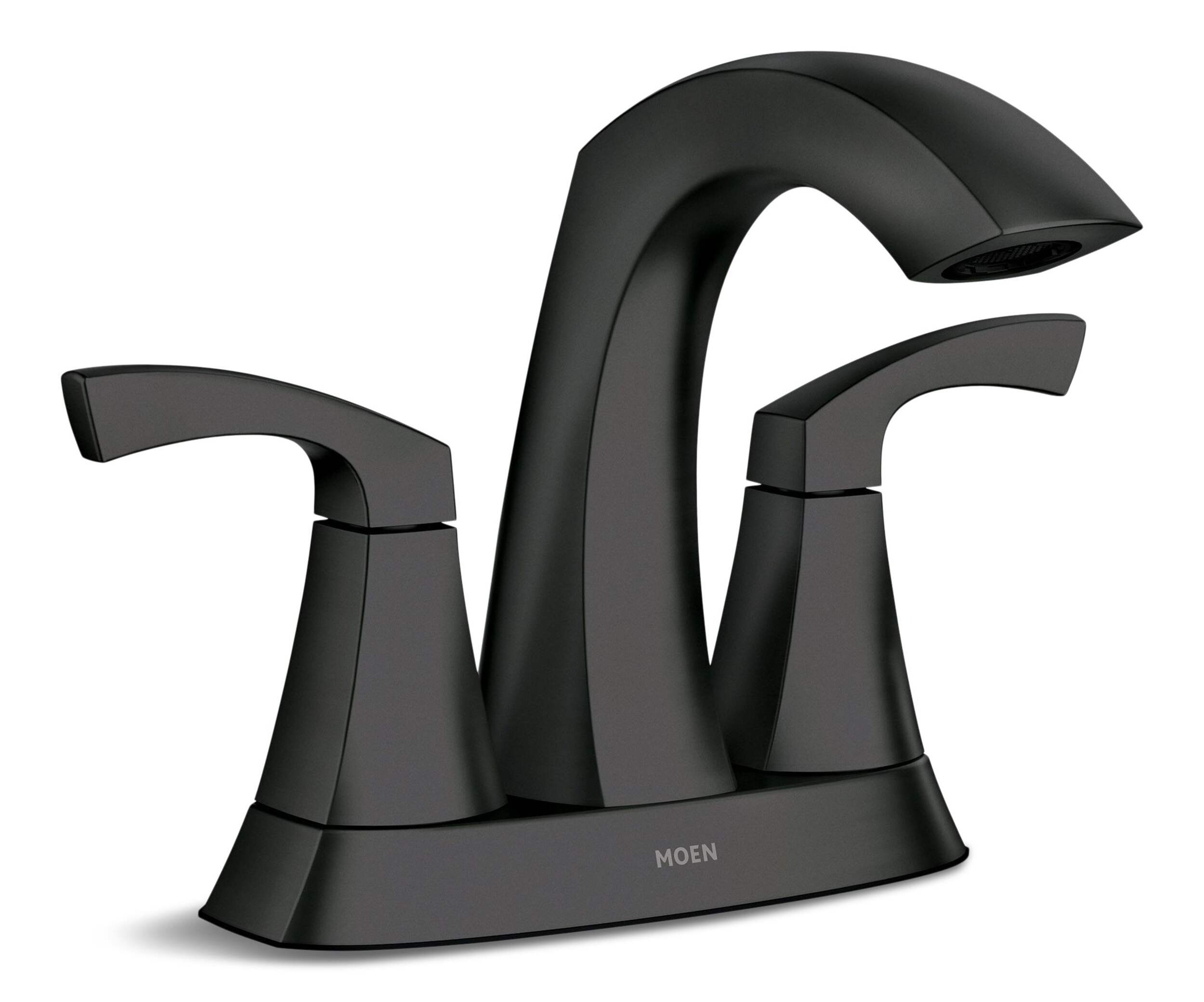 Moen Lindor TwoHandle High Arc Bathroom Faucet, Matte Black Canadian