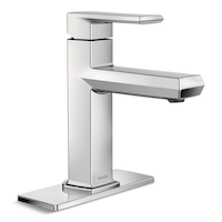 Moen Neese Single Handle Bathroom Faucet, Chrome Front_Three_Fourths_Angled_Right
