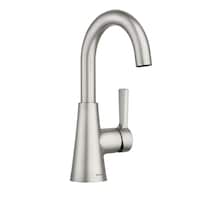 Moen Mikah Single Handle Bathroom Faucet, Spot Resist™ Brushed Nickel Front_Three_Fourths_Angled_Right
