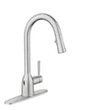 Moen Adler Single Handle Kitchen Faucet w/ Motionsense, Spot Resist™ Stainless Front_Three_Fourths_Angled_Right
