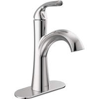 Delta Eldren Single Handle Lavatory Faucet, Chrome Front_Three_Fourths_Angled_Right