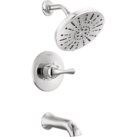 Delta Eldren Tub & Shower Faucet with 4 Spray Settings, Chrome Composite_or_Mixed
