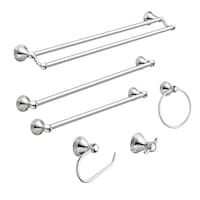 Moen Preston Double Towel Bar, Polished Chrome, 24-in Composite_or_Mixed