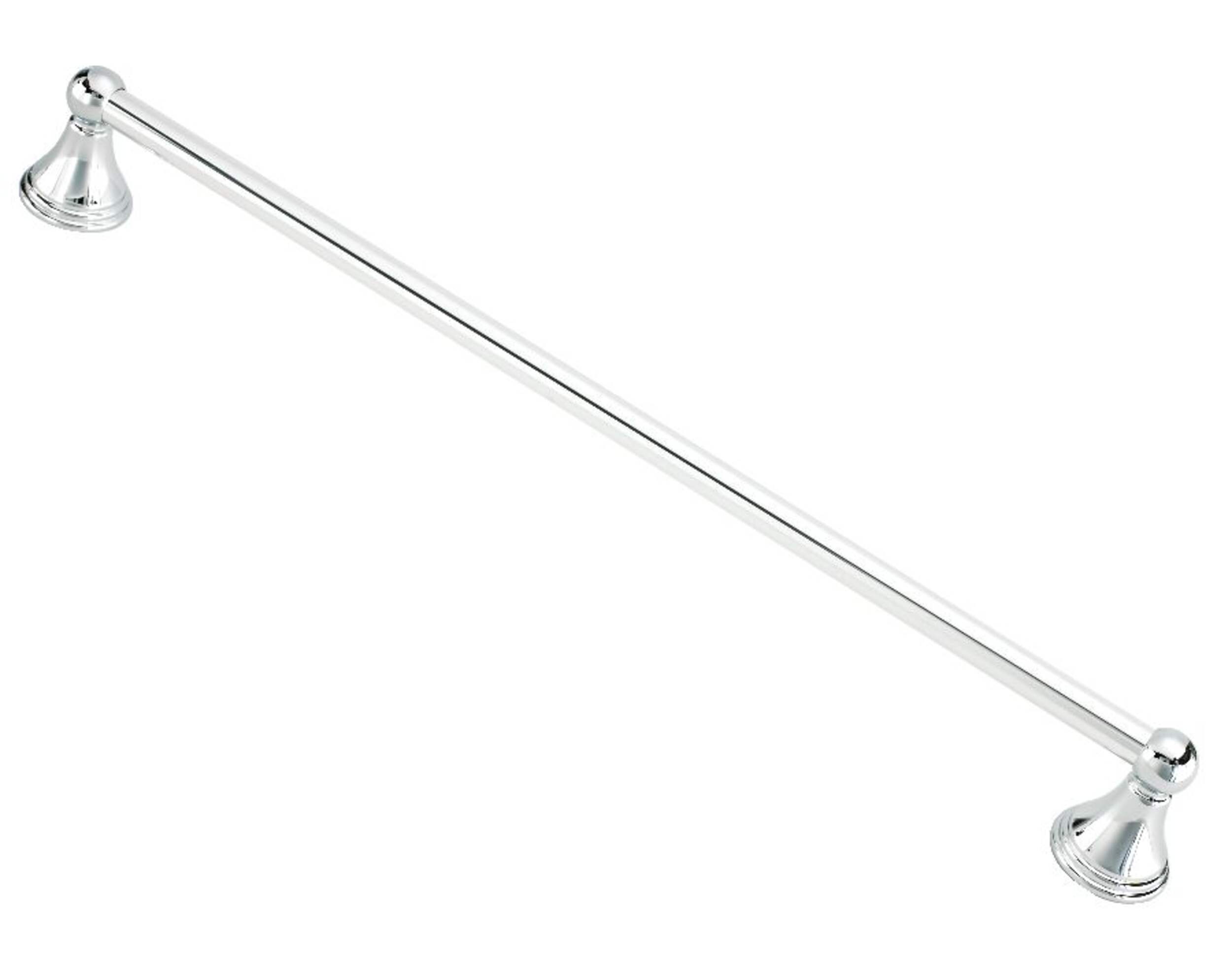 Moen Preston Towel Bar, Chrome, 24-in Front_Three_Fourths_Angled_Right