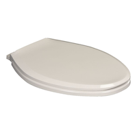 Siège de toilette allongé For Living, fermeture lente, plastique, blanc