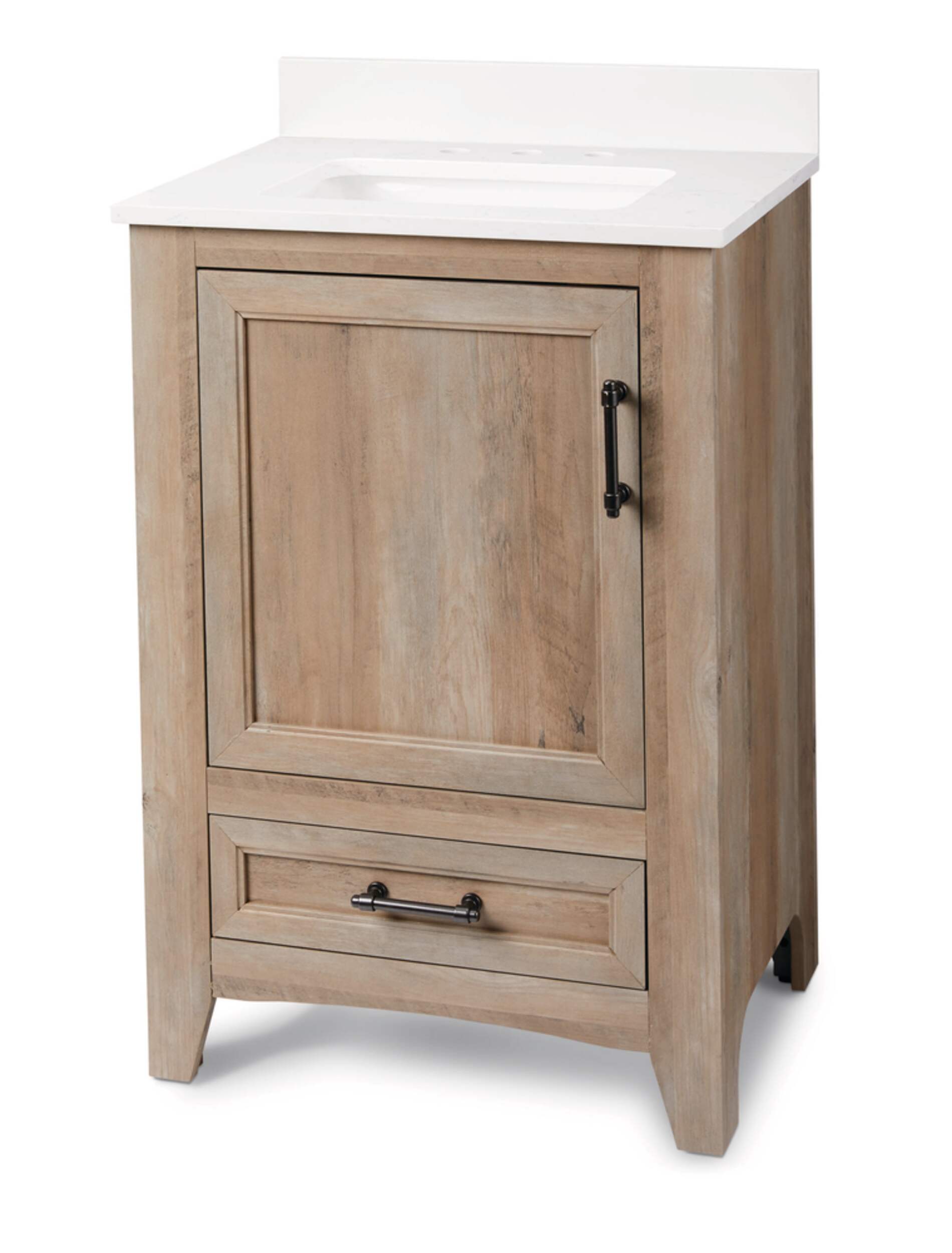 Canvas Wellington Single Door Single Sink Stone Top Bathroom Vanity